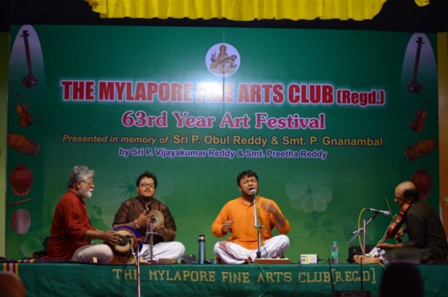 Akshay in concert with Shri V. Sanjeev, Shri Trichur Narendran and Shri Sundarkumar 